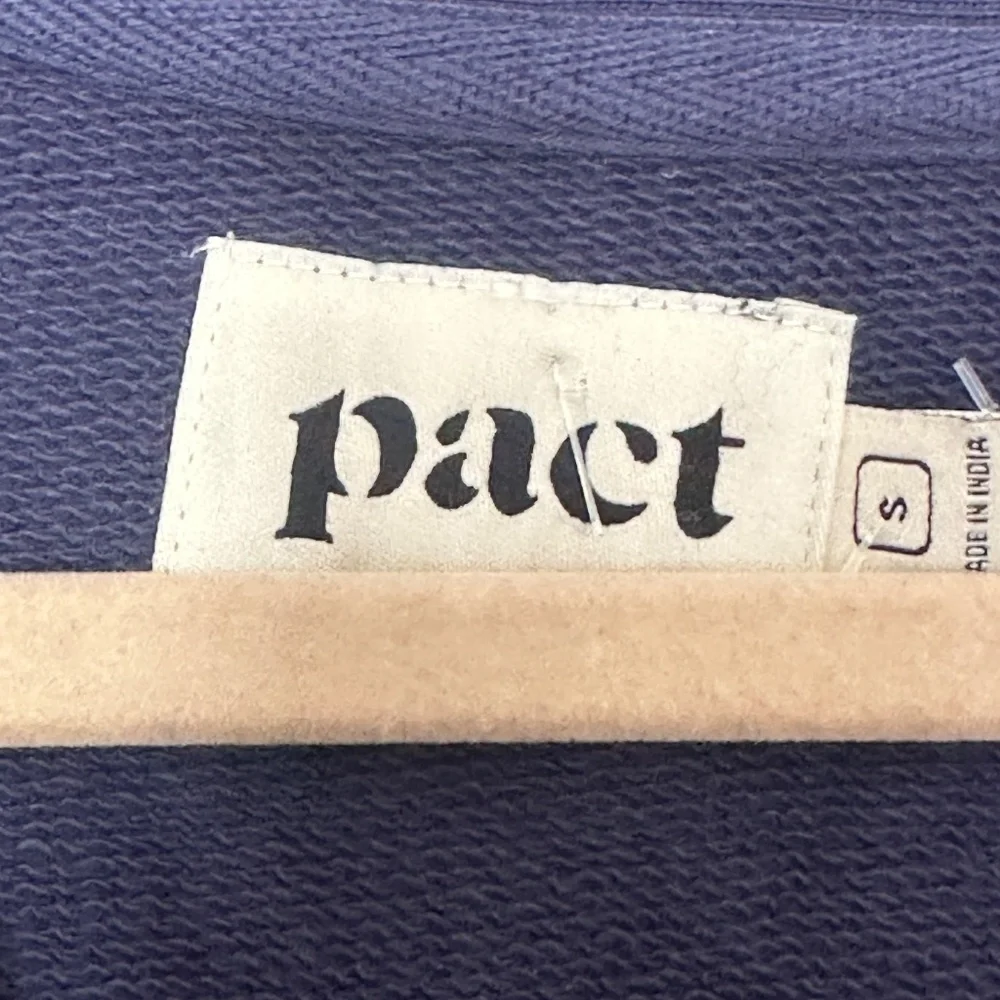 PACT Organic Cotton Cardigan Navy Blue Size Small Women's Button Front - Picture 3 of 6
